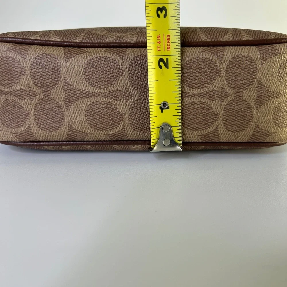 Coach Mini Jamie Camera Bag Brown Signature Canvas Crossbody Excellent